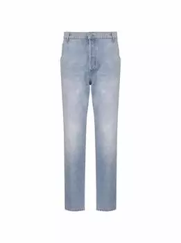 Прямые джинсы с эффектом потертости Balmain