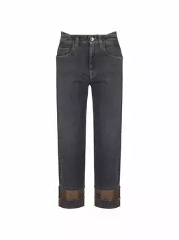 Прямые джинсы с эффектом потертости Brunello Cucinelli