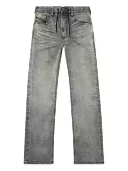 Прямые джинсы с эффектом потертости DIESEL, серый