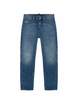 Прямые джинсы с эффектом потертости EMPORIO ARMANI