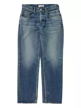 Прямые джинсы с эффектом потертости Moussy Vintage, синий