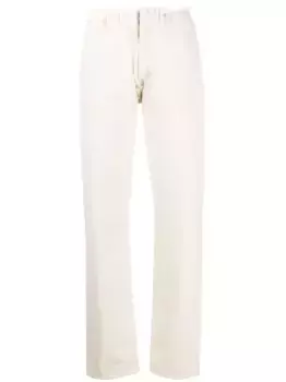 Прямые джинсы с бахромой MAISON MARGIELA, нейтральный