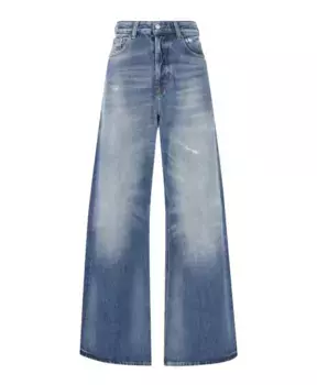 Прямые джинсы с бакенбардами Diesel, синий