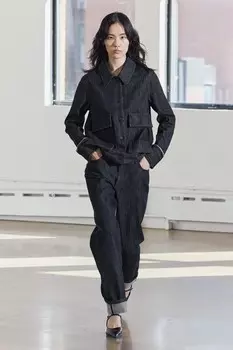 Прямые джинсы с каймой и средней талией ZARA, серый