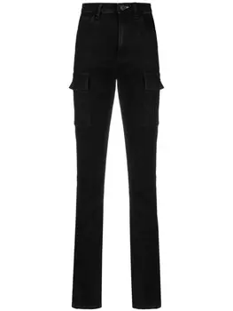 Прямые джинсы с карманами карго 3x1, черный