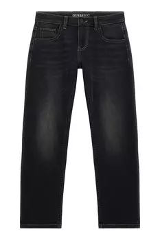 Прямые джинсы с контрастной строчкой Guess, черный