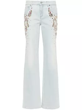 Прямые джинсы с кристаллами Blumarine, синий
