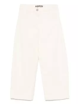 Прямые джинсы с логотипом Aspesi Kids, серый