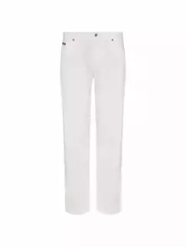 Прямые джинсы с логотипом Dolce&Gabbana, белый