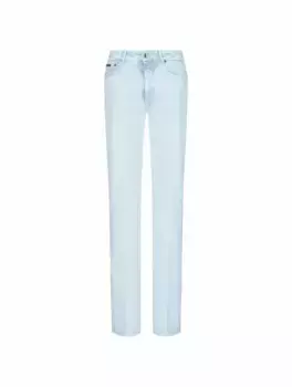 Прямые джинсы с логотипом Dolce&Gabbana, синий