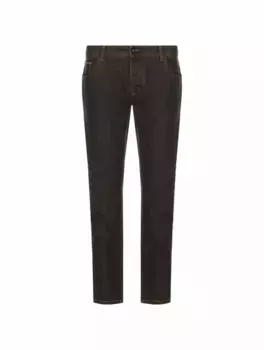 Прямые джинсы с логотипом Kiton, серый