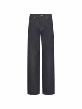 Прямые джинсы с логотипом Loro Piana, тёмно-синий