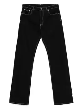 Прямые джинсы с логотипом OFF-WHITE, черный
