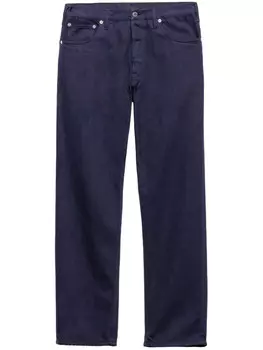 Прямые джинсы с логотипом Prada, синий