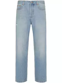 Прямые джинсы с логотипом VLogo Signature VALENTINO GARAVANI, синий