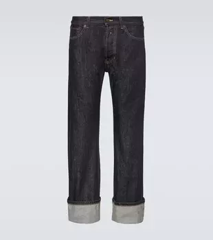 Прямые джинсы с низкой посадкой Alexander Mcqueen, синий