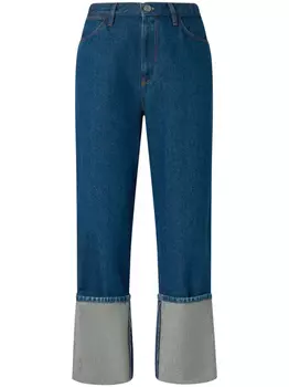 Прямые джинсы с подворотами PINKO, синий