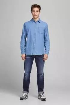 Прямые джинсы с потертым эффектом Jack & Jones, белый