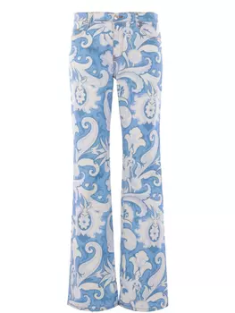 Прямые джинсы с принтом ETRO, белый