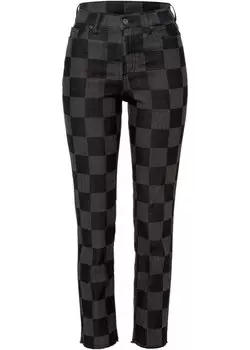 Прямые джинсы с принтом Rainbow, черный