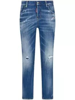 Прямые джинсы с прорезями DSQUARED2, синий