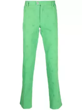 Прямые джинсы с вышивкой Skull Philipp Plein, зеленый