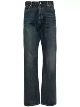 Прямые джинсы с вышивкой Undercover, синий