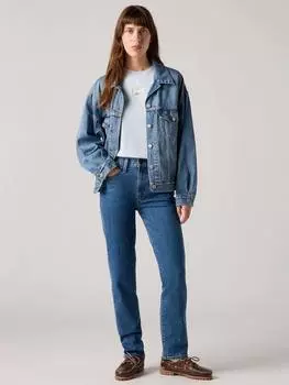 Прямые джинсы с высокой посадкой 724 Levi's, цвет Mosey Mid Stone