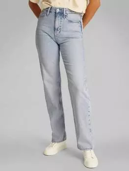 Прямые джинсы с высокой посадкой Calvin Klein, цвет Denim Light