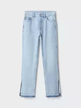 Прямые джинсы с высокой посадкой Mango Susan, синие