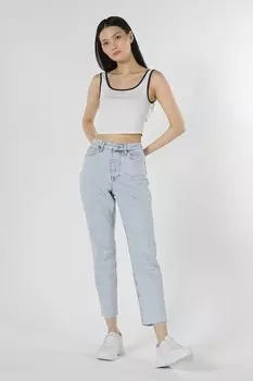 Прямые джинсы с высокой талией Colin'S, синий