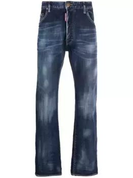 Прямые джинсы с заниженной талией DSQUARED2, синий