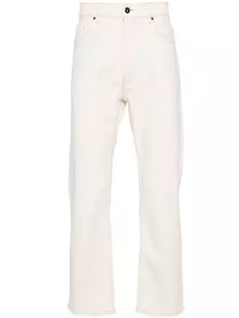 Прямые джинсы с завышенной талией BOSS, бежевый