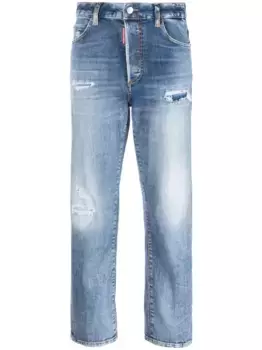 Прямые джинсы с завышенной талией DSQUARED2, синий