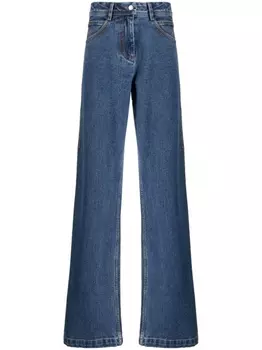 Прямые джинсы с завышенной талией Low Classic, синий