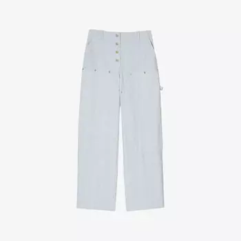 Прямые джинсы Sandro с эффектом потертости, синий