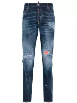 Прямые джинсы Sexy Twist с эффектом потертости DSQUARED2, синий