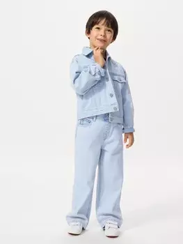 Прямые джинсы широкие без молнии Uniqlo, синий