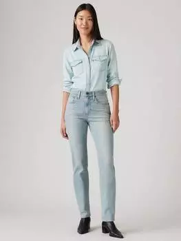 Прямые джинсы slim fit с высокой посадкой 724 Levi's, светло-синий