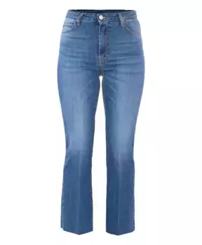 Прямые джинсы со складками спереди Kocca, синий