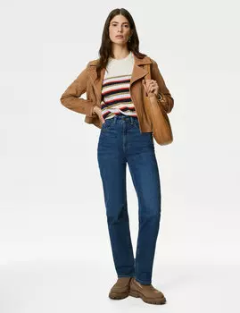 Прямые джинсы со средней посадкой Girlfriend Per Una