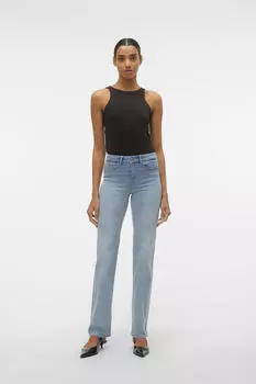 Прямые джинсы со средней посадкой Vero Moda, синий