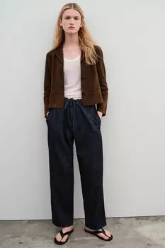 Прямые джинсы со средней посадкой ZARA, синий