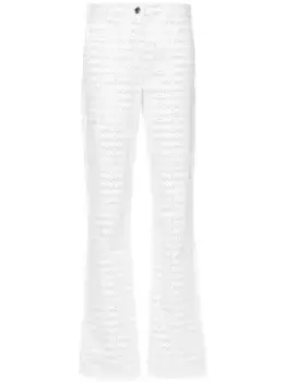 Прямые джинсы со стразами Genny, белый