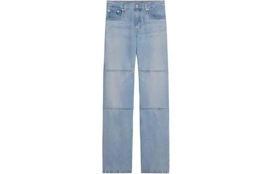 Прямые джинсы со вставками Helmut Lang, Light Indigo