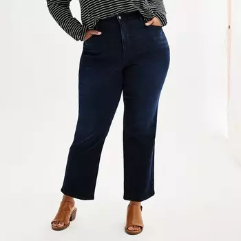 Прямые джинсы Sonoma Goods For Life больших размеров с пышной посадкой, цвет Rinse