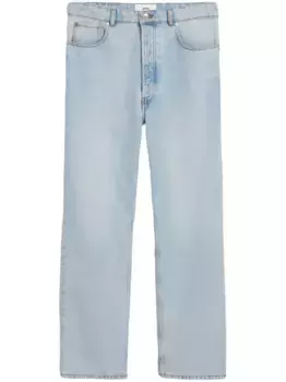 Прямые джинсы средней посадки AMI Paris, синий