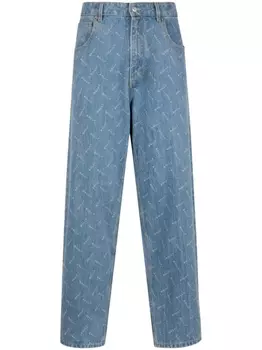 Прямые джинсы средней посадки Bally, черный