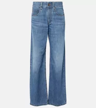 Прямые джинсы средней посадки Brunello Cucinelli, Denim Medio 67-153