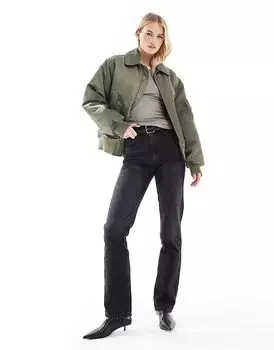 Прямые джинсы средней посадки черного цвета ASOS